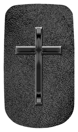 DAROYAL-510-BK-SH-BK Black Single Cross Shimmer Black